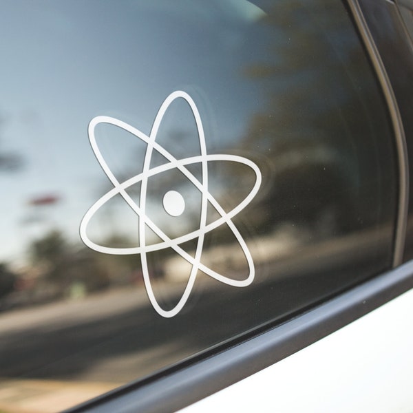 Nuclear Sticker / Atom Decal / Atomic Sticker / Science Sticker / Scientist Sticker / Scientist Decal / Nuclear Atom