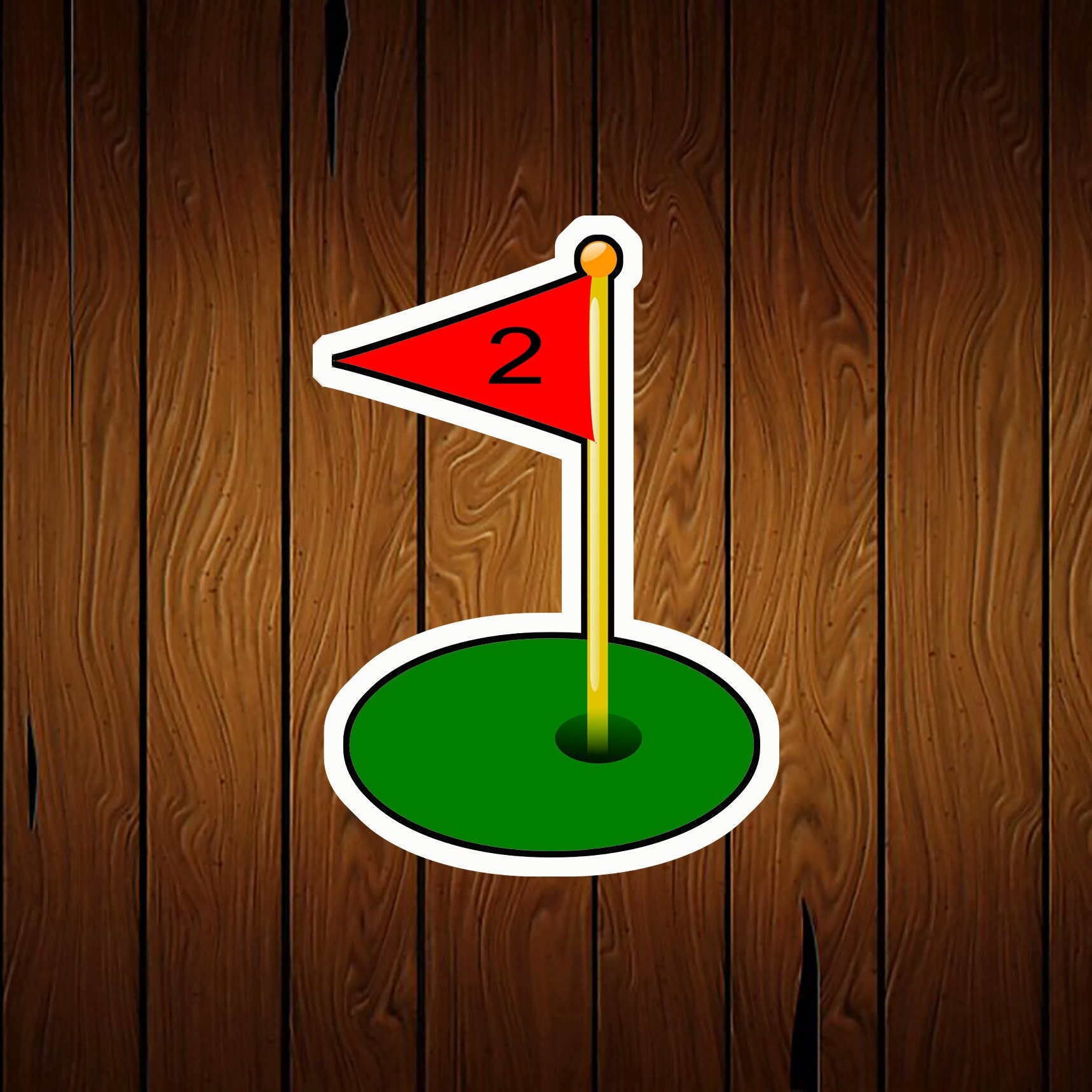 Golf Hole Cookie Cutter - Golf Putting Green Cookie Cutter - Golf Flagstick Pin