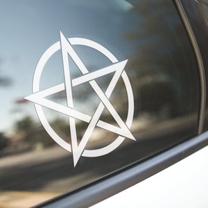 Pentagram Decal / Pentagram Sticker / Satan / Satanic / Car Decal / Laptop Decal / Car Sticker / Laptop Sticker / Pagan / Goth / Emo / Gift
