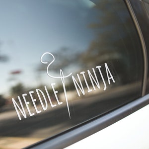 Needle Ninja / Seamstress Decal / Seamstress Sticker / Seamstress Gift / Sewing / Car Decal / Car Sticker / Laptop Decal / Laptop Sticker