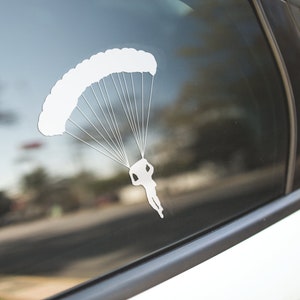 Parachute Sticker Decal / Skydive Sticker Decal / Parachuting Sticker Decal / Skydive Skydiver Gift / Bottle, Car, Laptop, Sticker Decal