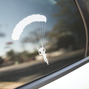 Parachute Sticker Decal / Skydive Sticker Decal / Parachuting Sticker Decal / Skydive Skydiver Gift / Bottle, Car, Laptop, Sticker Decal