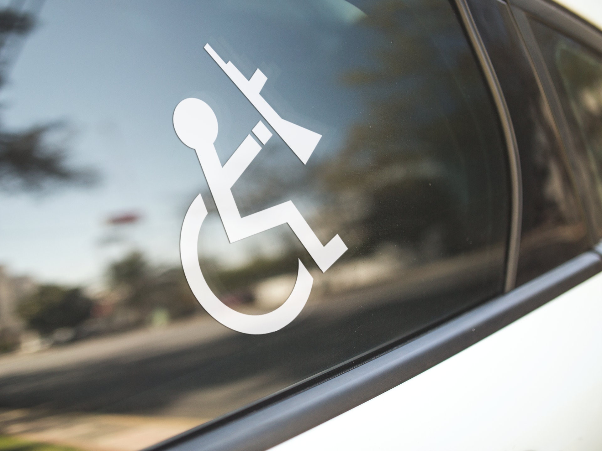 Wheelchair Handicap Handicapped Handicapable / Gun Weapon Etsy