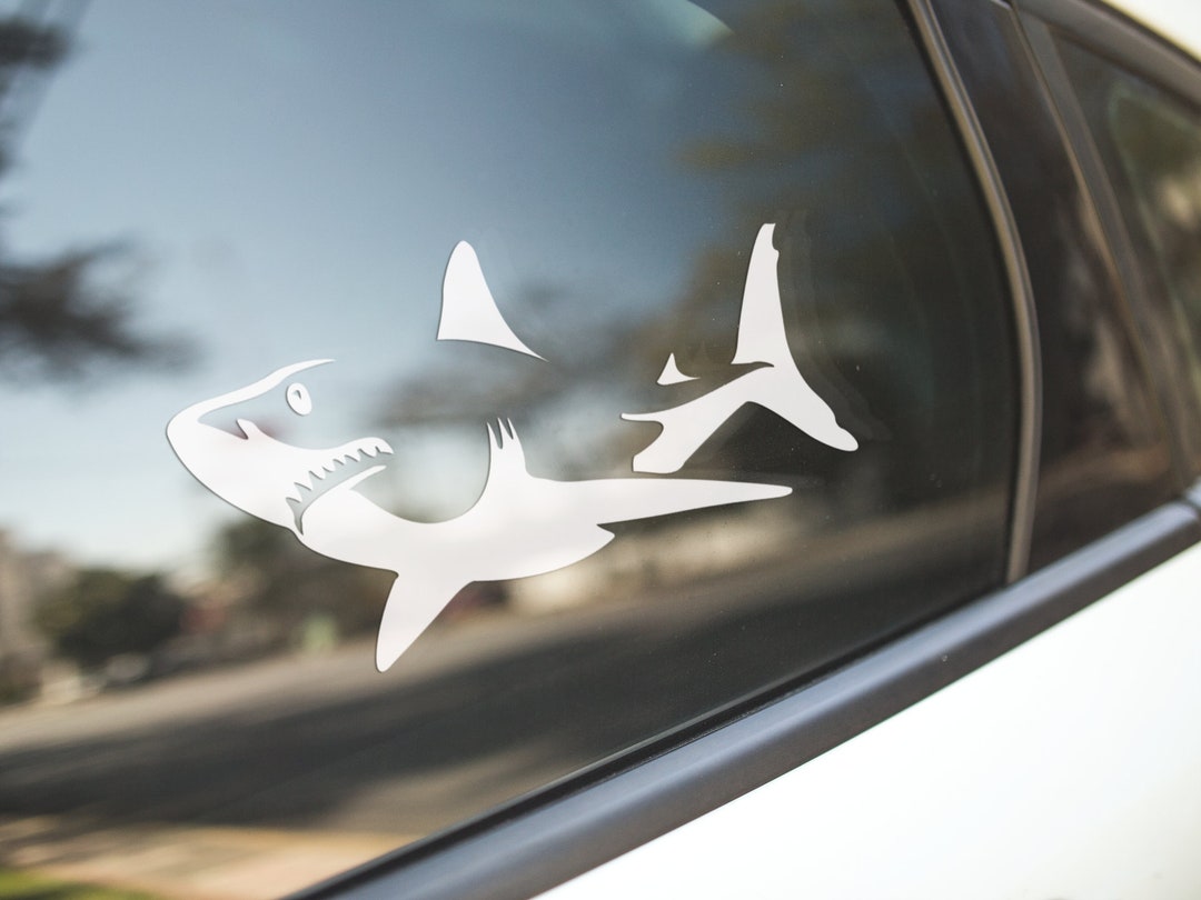Great White Shark Decal Sticker Set – Perfect For Surfboards, Windows, Cars, Australia