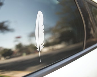 Feather Decal / Feather Sticker / Bird Feather / Car Decal / Laptop Decal / Car Sticker / Laptop Sticker / Pen / Quill / Author / Gift