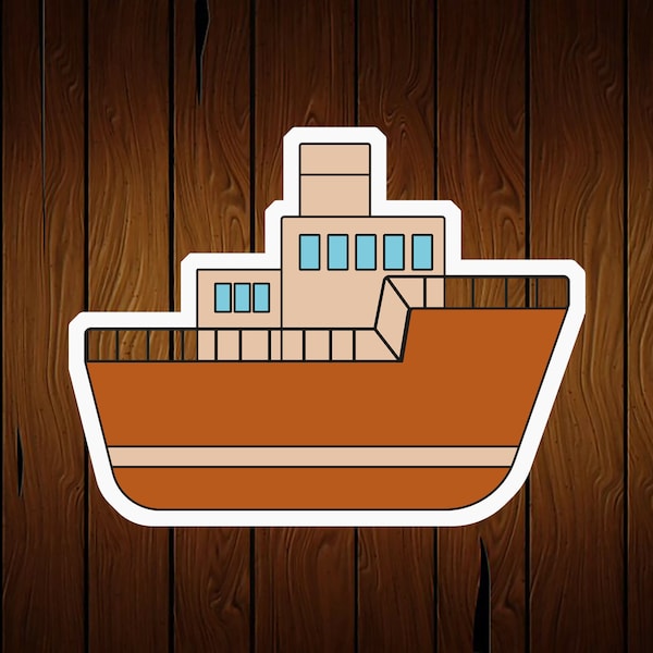 Boat Cookie Cutter - Cargo Ship Cookie Cutter - Freighter Boat Cookie Cutter - Boat Captain Gift