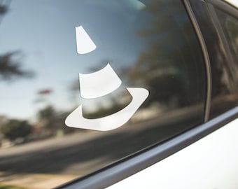 Emergency Traffic Cone Sticker Decal