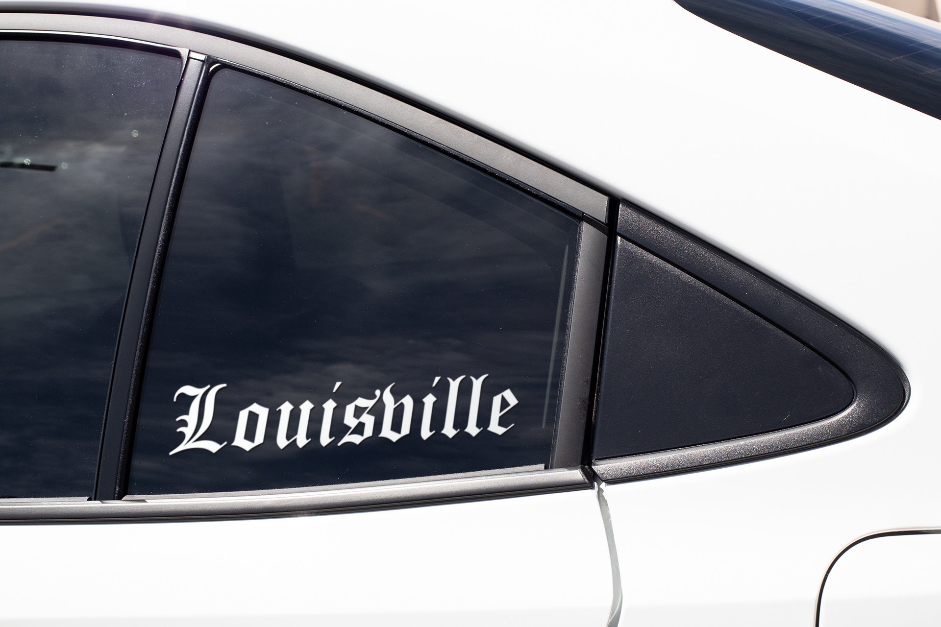 University of Louisville U of L Cards Cardinals Sticker Vinyl Decal Laptop Water Bottle Car Scrapbook 4 inch Set