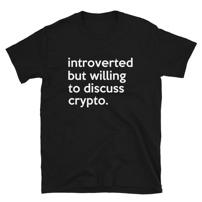Introverted Crypto Cryptocurrency Bitcoin Shirt T-shirt Tee / Ethereum ...