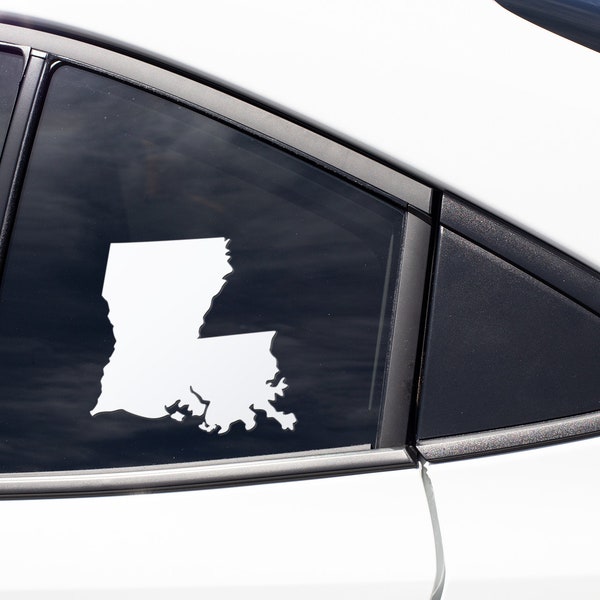 Louisiana State Diver Down Flag Vinyl Decal Sticker - 5" Car, Laptop, Window Decal, White Background - View #3