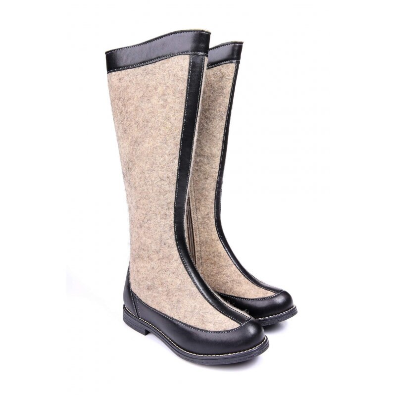 WinterFelt sheep wool felted women boots Valenki Felt Boots Etsy