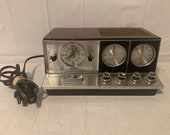 Vintage Elgin FM AM 10 Transistors Alarm Clock K500