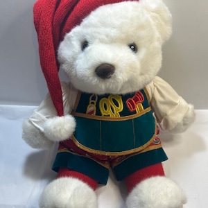 1995 Kmart Christmas Teddy Bear Santa&#39;s Magical Toyshop Collection PL5
