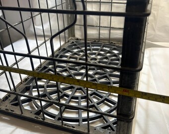 Vintage 1970's Metal Wire Milk Dairy Crate Coble 12 80 Tuscan