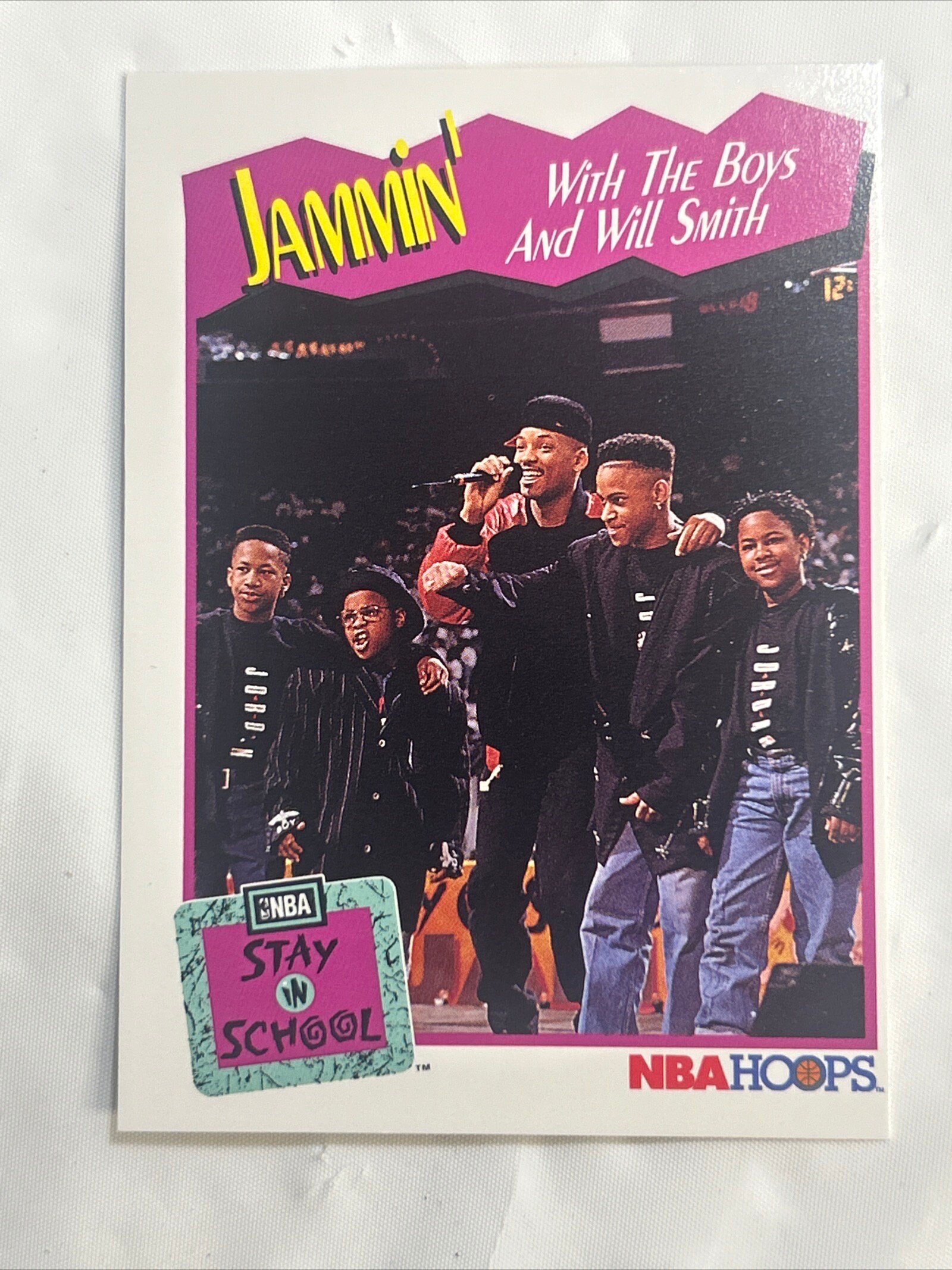Will Smith the Boys 1991 NBA Hoops Jammin Stay in School 325 & Cut 