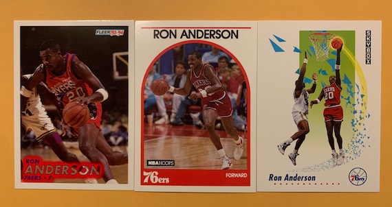 rare 90s basketball cards Ron Anderson 3 90s Basketball Cards Fleer NBAhoops Skybox