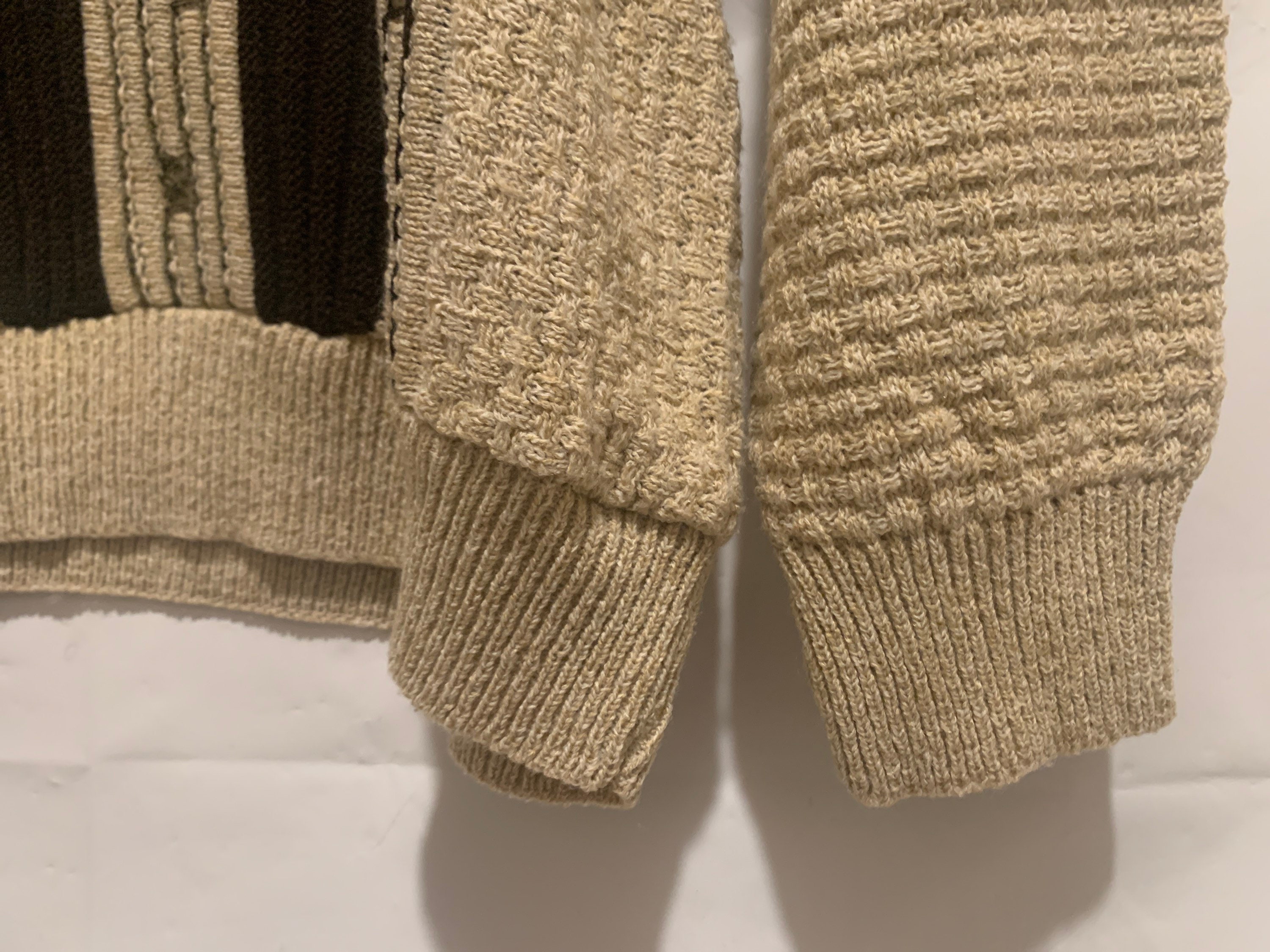 Vintage Protege Collection Mens Brown Blk & Tan Color 3D Knit