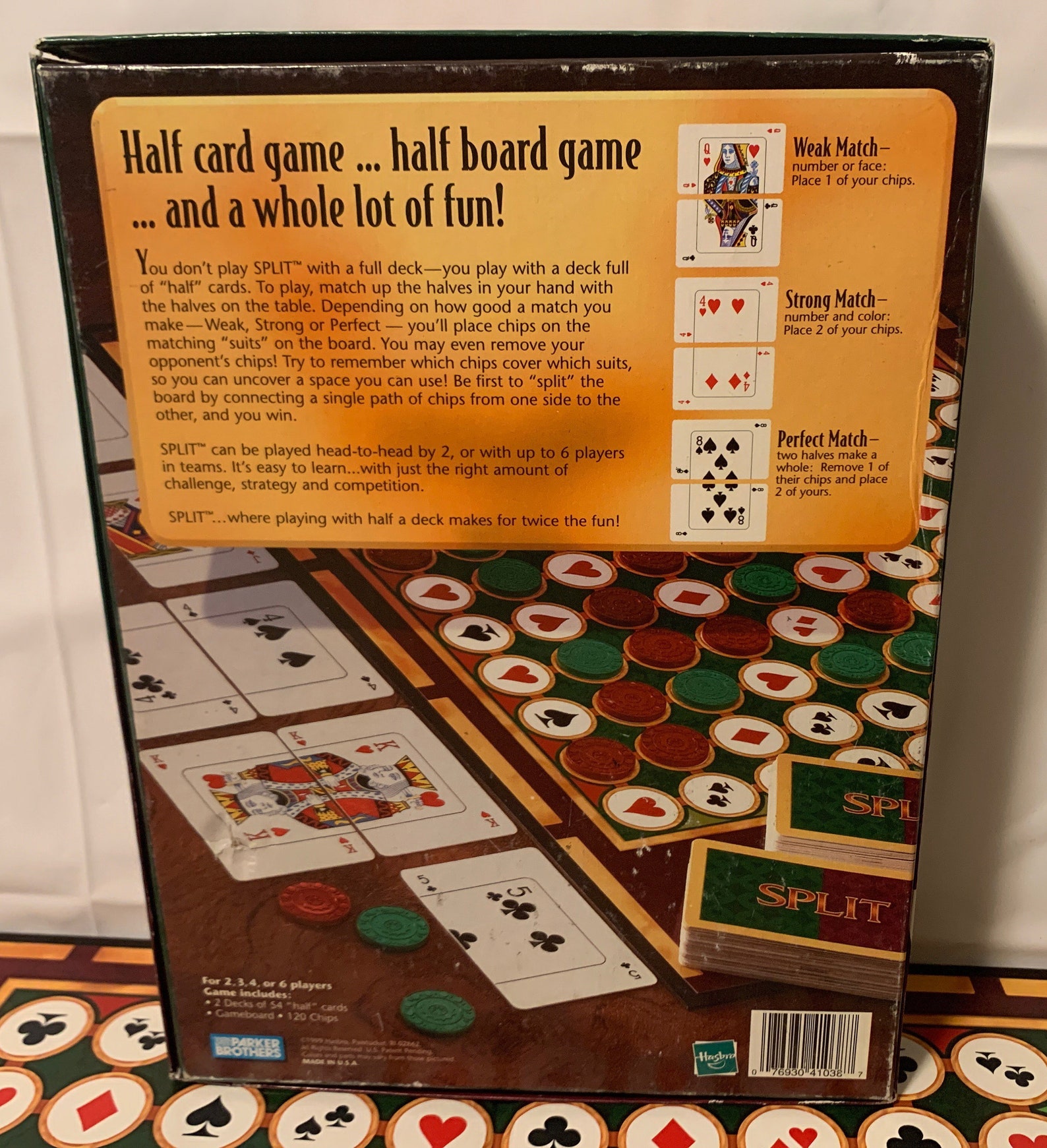 Complete Hasbro 1999 SPLIT Half Card Game Half Board Game TO500 Etsy UK