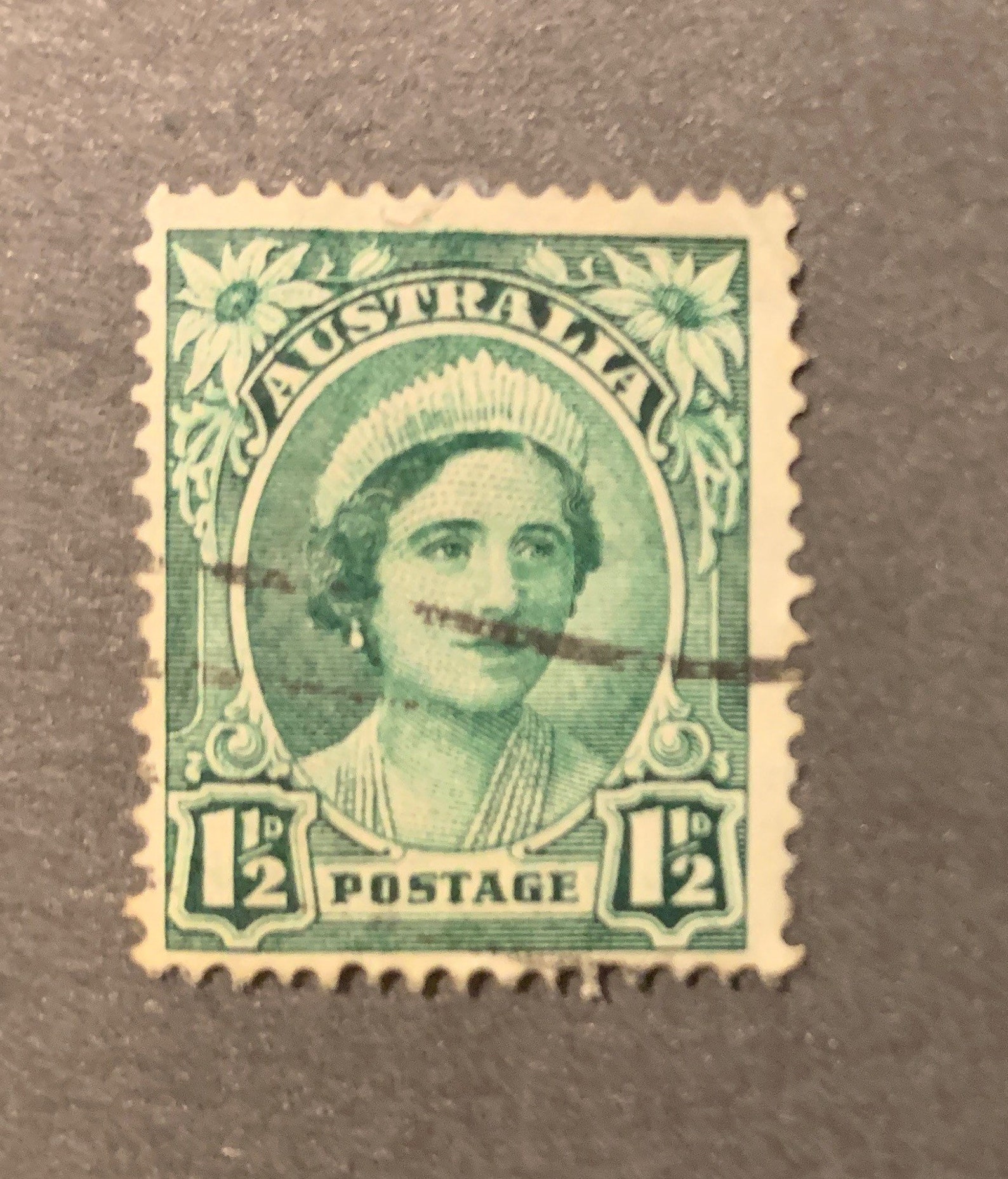 Vintage Australia 1 1/2 Cent Used Postage Stamp Etsy