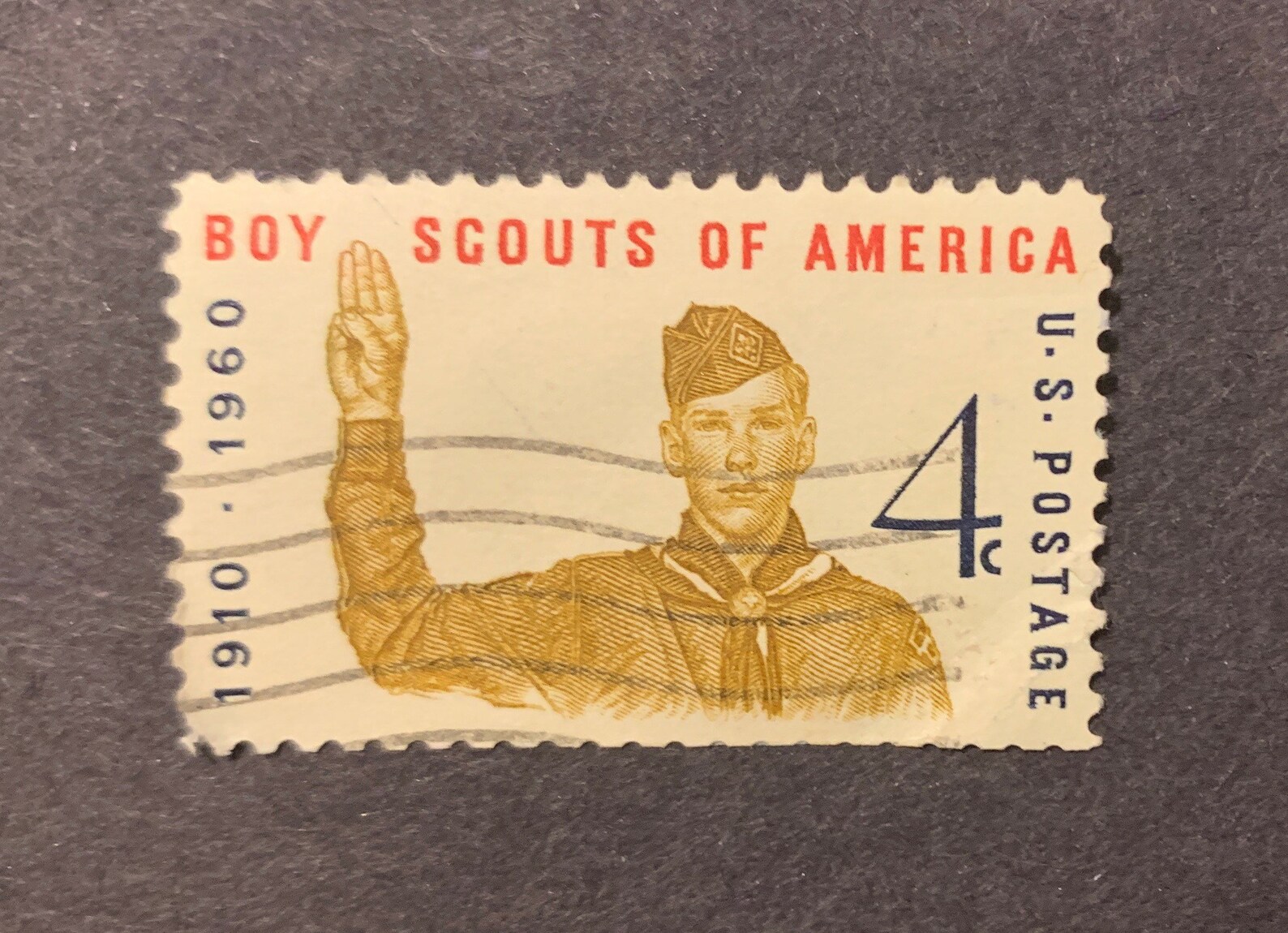 Vintage Boy Scouts of America 4 Cent Used Postage Stamp Etsy