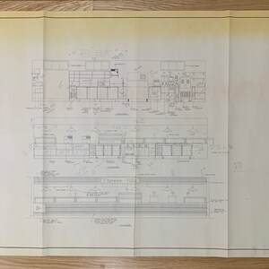 Vintage Cheese Villa Architectural Paper Blueprint Orignal Miami Florida TO000