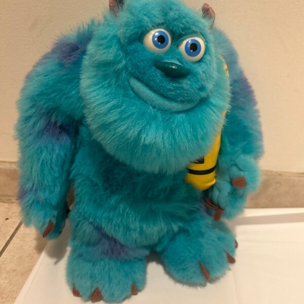 Disney Monsters Inc Talking Glowing Bedtime Sulley Plush Night Light Up PL2