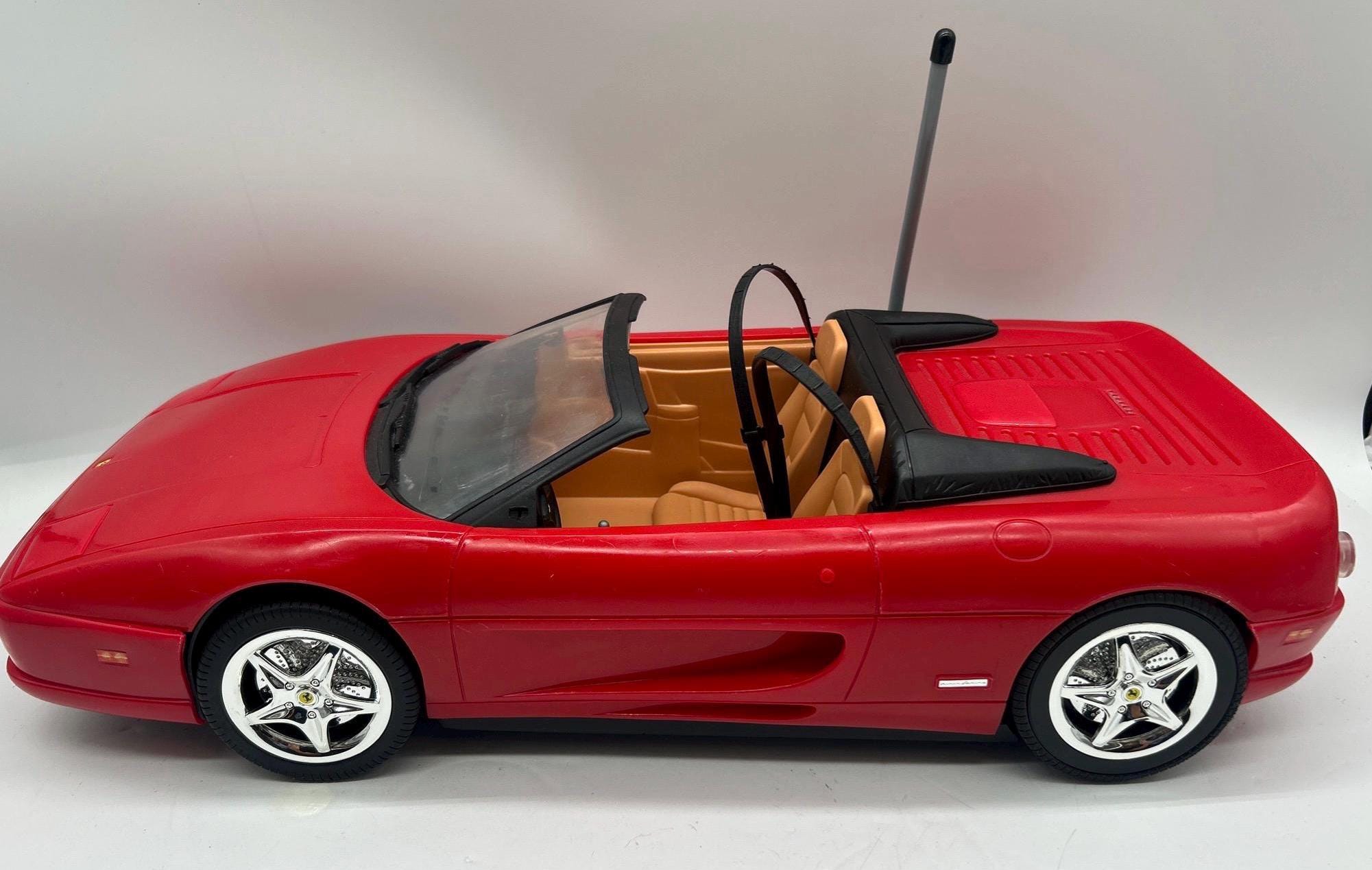 Vtg 2000 Barbie Red Ferrari F355 Spider Convertible RC Car No