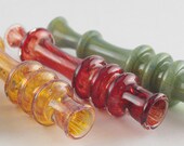 Color Encased Triple Maria Glass Chillum One Hitter Art Pipe