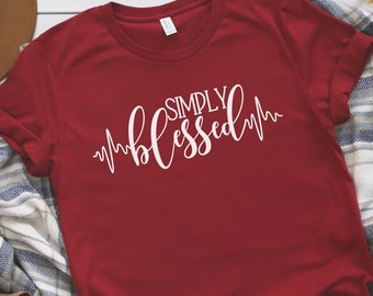 Helt enkelt välsignad SVG kristen SVG tro SVG-filer inspirerande SVG religiös SVG tro utskrivbar bibel SVG andlig SVG klippfil Jesus SVG