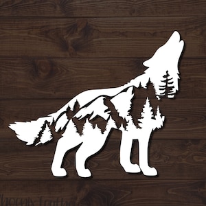 Wolf SVG Mountains SVG Wolf Mountains Wolf Trees Svg Wolf Clipart Svg Wolf Pine Tree SVG Nature Svg Adventure Svg Animal Svg Tumbler Svgs