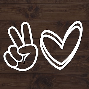 Peace and Love SVG File, Peace Love SVG, Love SVG, Peace Sign Svg Files For Cricut Cut Files, Peace Svg, Silhouette, Peace Love Sign Svg