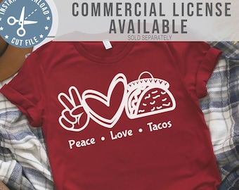 Peace Love Tacos SVG, Taco SVG, Tacos SVG, Svg Tacos, Cute Taco Svg, Ugly Sweater Taco Svg, Tacos Tumbler Svg, Svg Files For Cricut Svg File