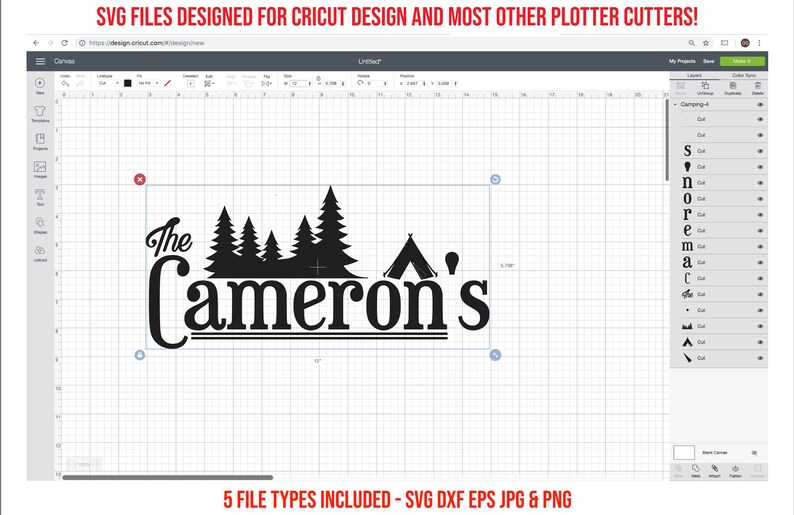 Download Camping SVG Split Monogram SVG Camper SVG Family Name svg ...