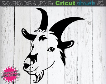 Goat SVG Sheep and Goat SVG Goat and Chicken silhouette Goat SVG bundle Goat Svg file Farm Animal Svg Files for Cricut Goats Face Svg