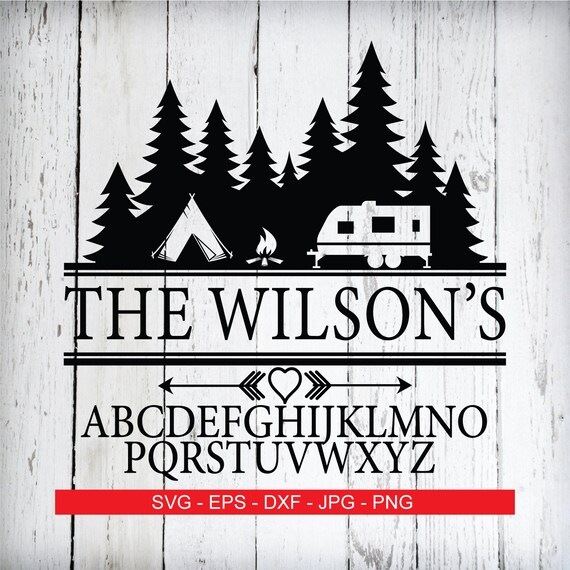 Download Camping Svg Family Name Svg Mailbox Monogram Svg Split Etsy PSD Mockup Templates
