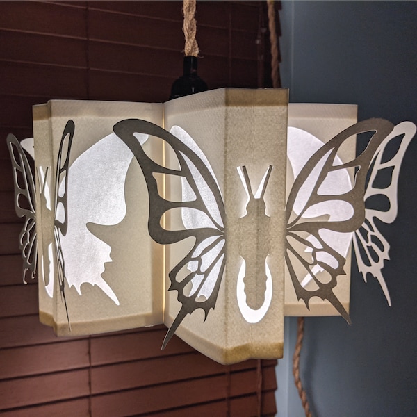 SVG 3D Butterfly Paper Lantern SVG Butterfly Pendant Light Shade SVG W/ Step by Step 1h 20 min Instruction Video Cricut Maker Cricut Maker 3