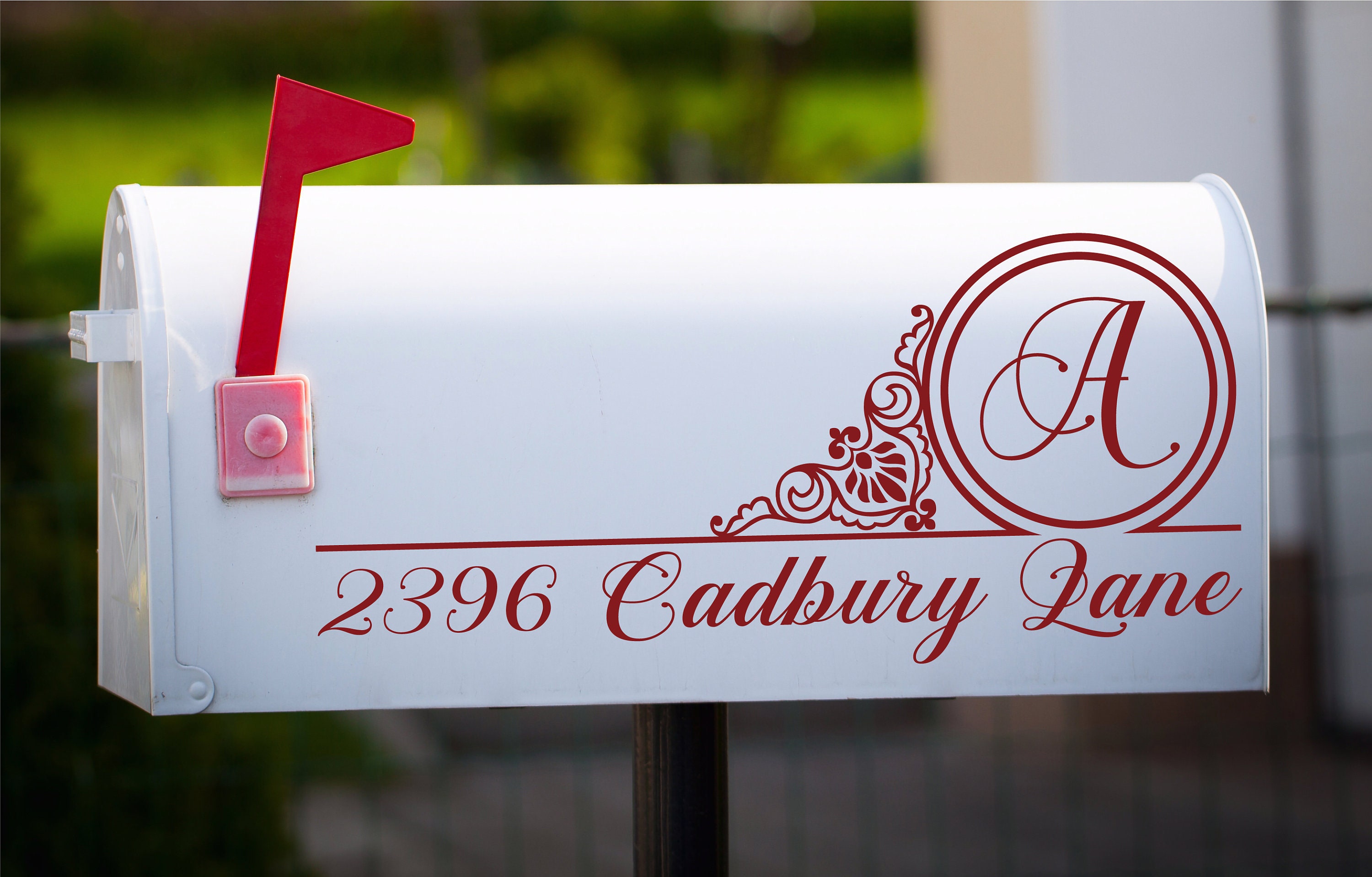 Download Modern Monogram Mailbox Decal Svg Mailbox Svg Mailbox Address Etsy