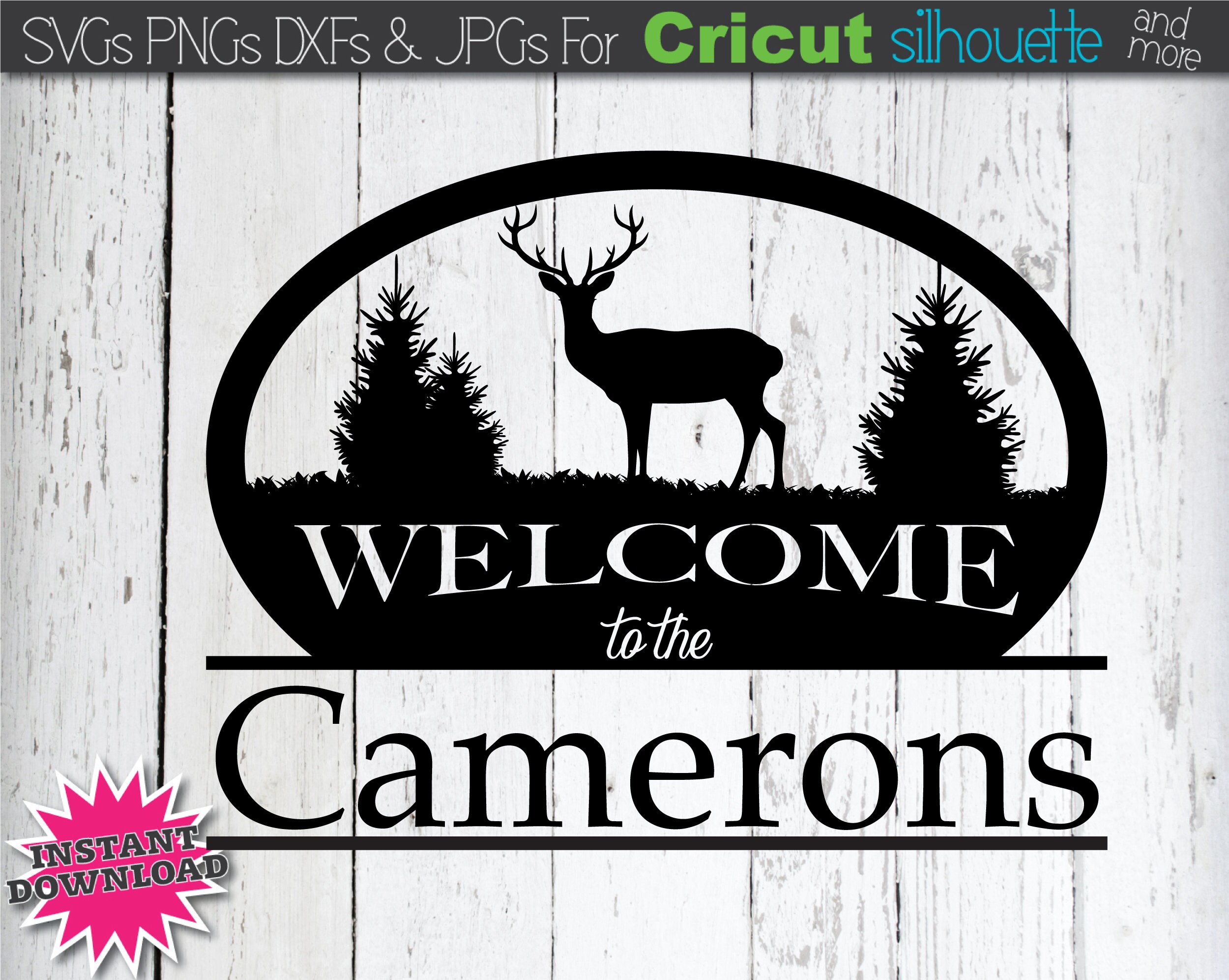 Download Deer Svg Welcome Sign Svg Welcome Svg File Deer Mailbox Decal Etsy