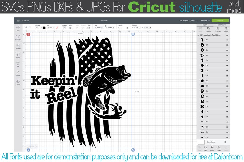 Download Fishing SVG Distressed USA Flag SVG Bass Fish Svg Leaping ...