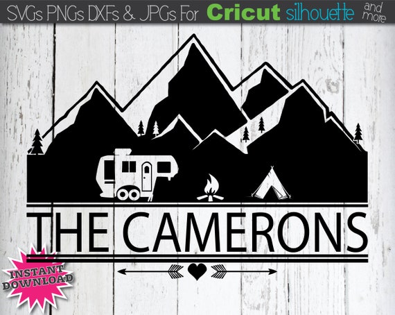 Download Camping Svg Family Name Svg Mailbox Monogram Svg Split Etsy