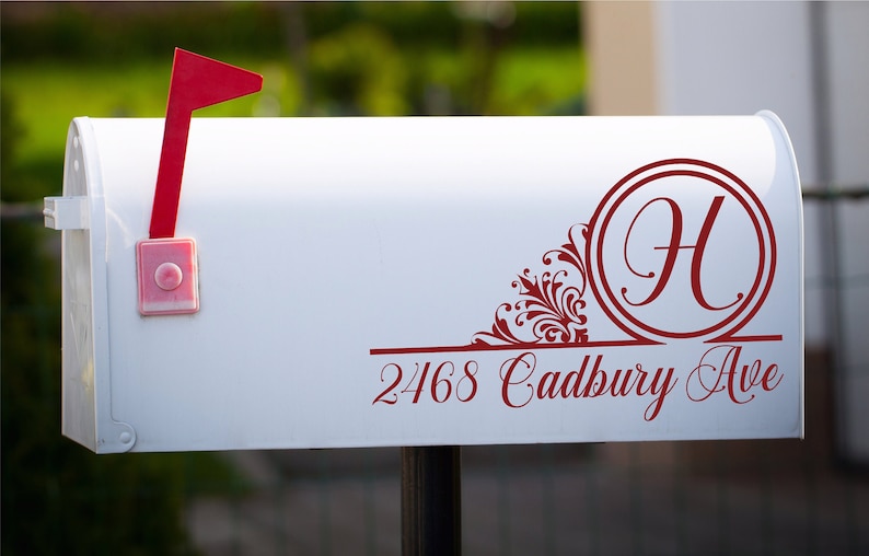 Download Victorian Monogram Mailbox Decal SVG Mailbox SVG Mailbox ...