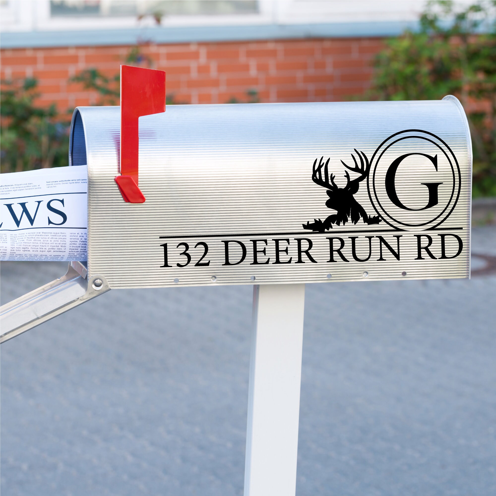 Deer Mailbox Monogram SVG Deer Mailbox Decal SVG Mailbox Svg Etsy