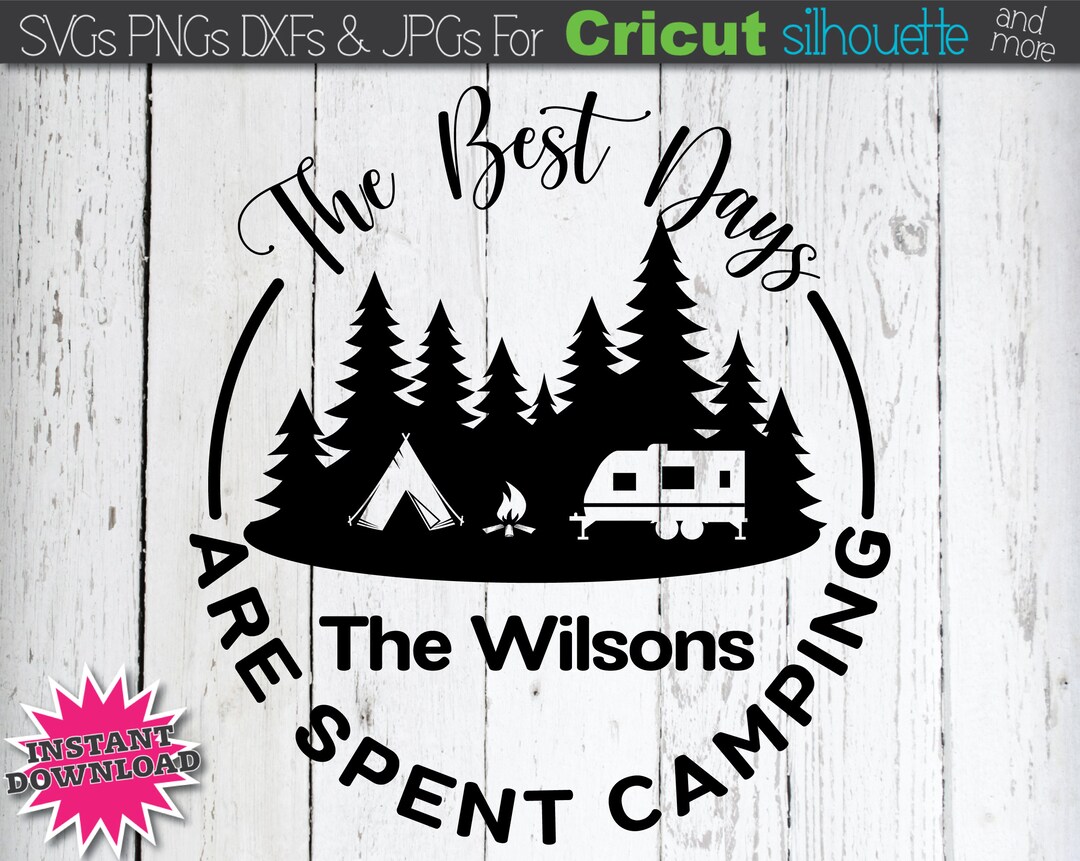 Camping SVG Camper SVG Camp SVG Family Name Svg Mailbox Monogram Svg Rv ...