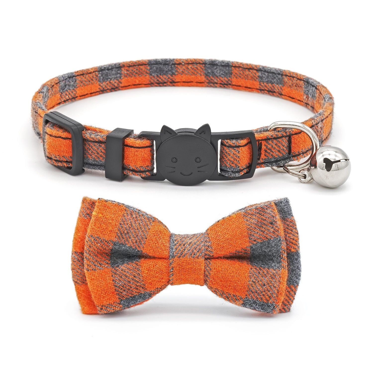 Orange Cat Collar with Bow Tie Jingle Bell and Gift Box Etsy