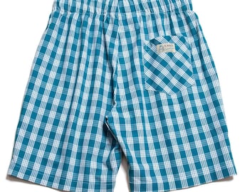 Palaka Walk Shorts ""Türkis"" / LANI'S General Store / Made in Hawaii U.S.A."