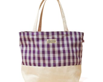 Two Tone Palaka Bag "Purple" / Made in Hawaii