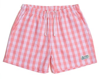Palaka Shorts "Coral" / LANI'S General Store / Made in Hawaii U.S.A.