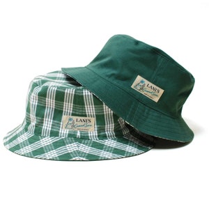 Reversible Palaka Hat "Green" Made in Hawaii