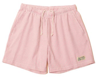 Seersuckershort 'rood' / LANI'S General Store / Made in Hawaii, VS