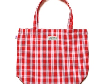 Palaka Tote Bag "Red" / Made in Hawaii